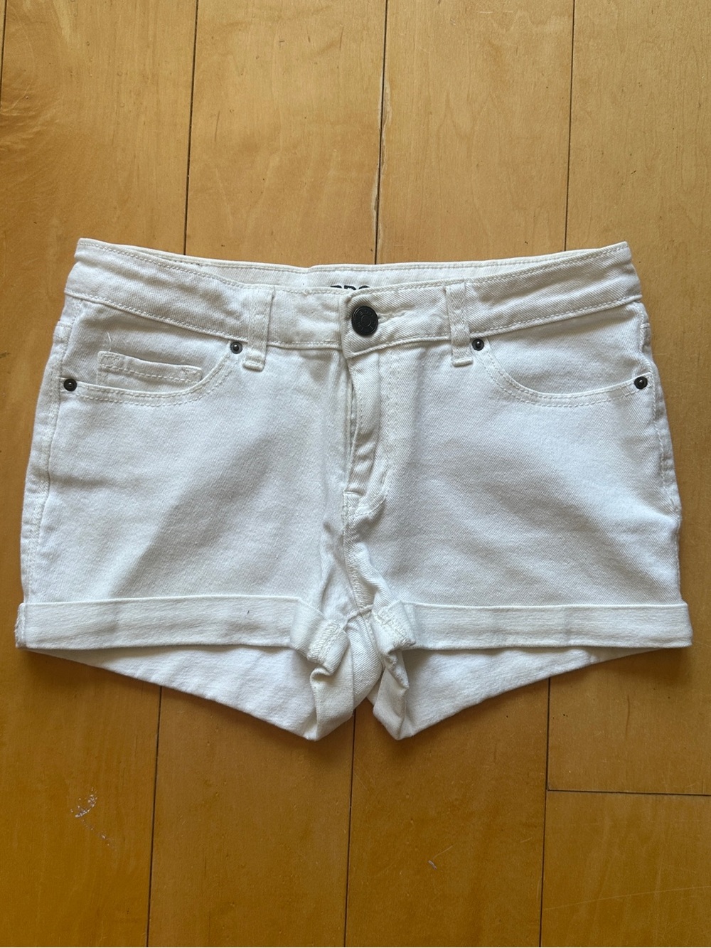 BDG White Denim Shorts